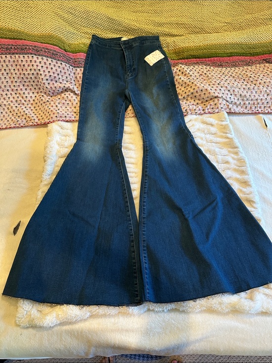 We The Free Denim - We The Free Deep Indigo Flare Jeans - Wide Leg
